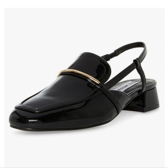 Steve Madden Shoes - Steve Madden Calibri Black Patent Slingback Loafers, Sz 6